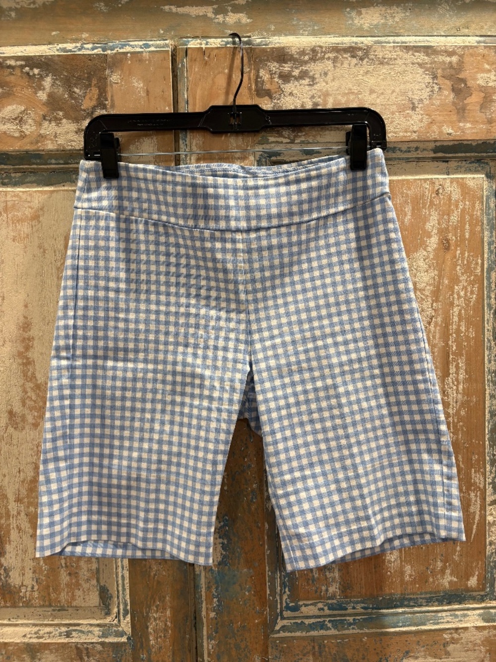 J. McLaughlin Masie Shorts Blue/White Gingham Size 6